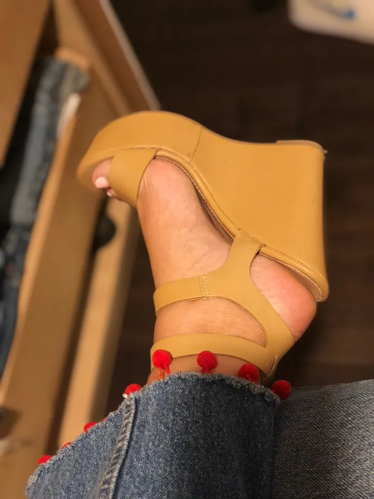 Nude Wedge Sandals photo 1