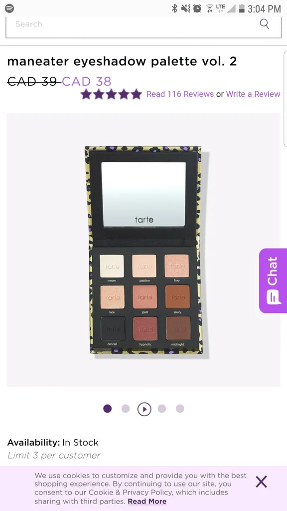 BNIB Tarte Pallete - Maneater photo 1