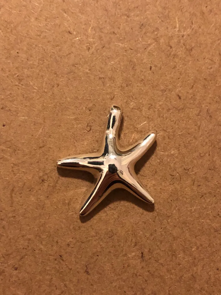 925 Silver Starfish Pendant photo 1