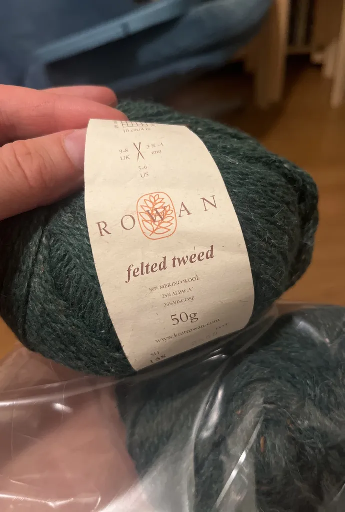 Wool Yarn Rowan Felted Tweed Green photo 1