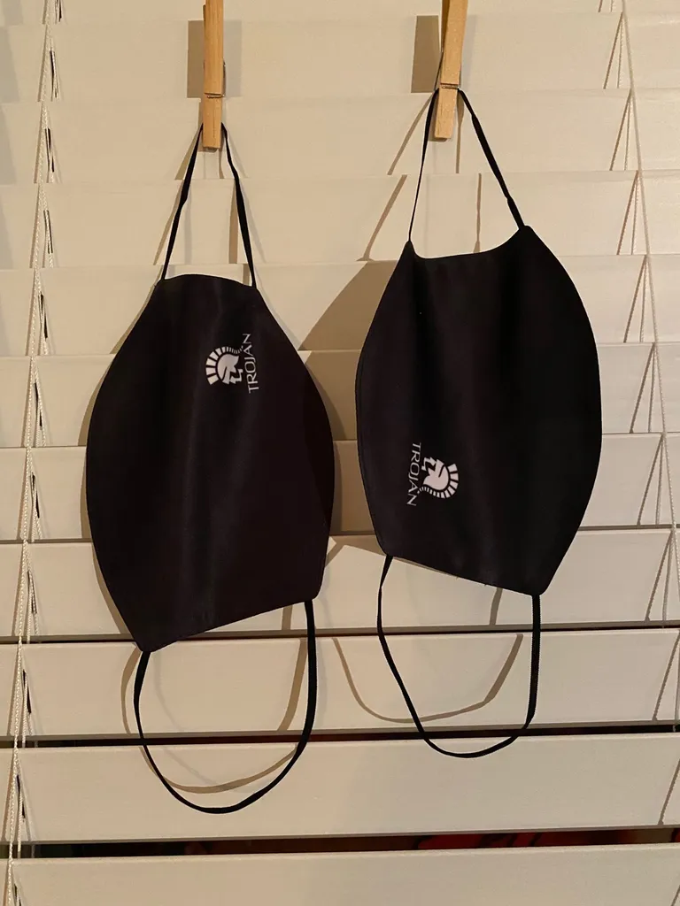 2 Trojan face masks photo 1