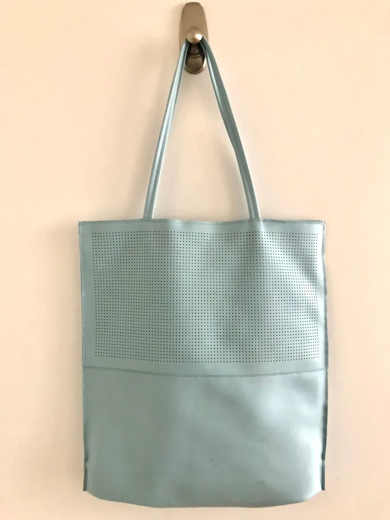 Blue Pleather Tote! photo 1
