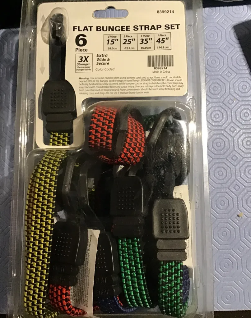 Brand New 6 Flat Bungee Strap Set photo 1