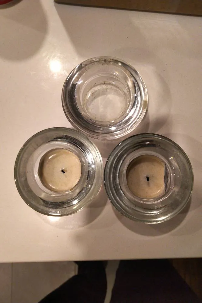 Free 3 Glass Tealight Candle Holders photo 1