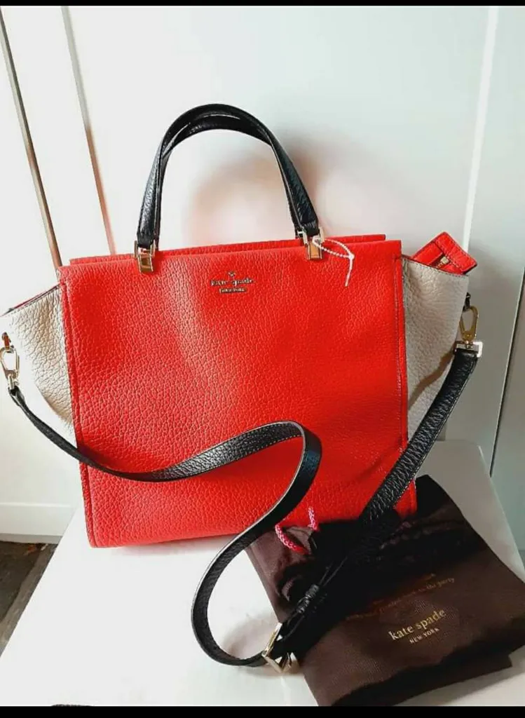 Kate ♠️Spade Pebble Leather Colorblock  Satchel - NEW photo 1