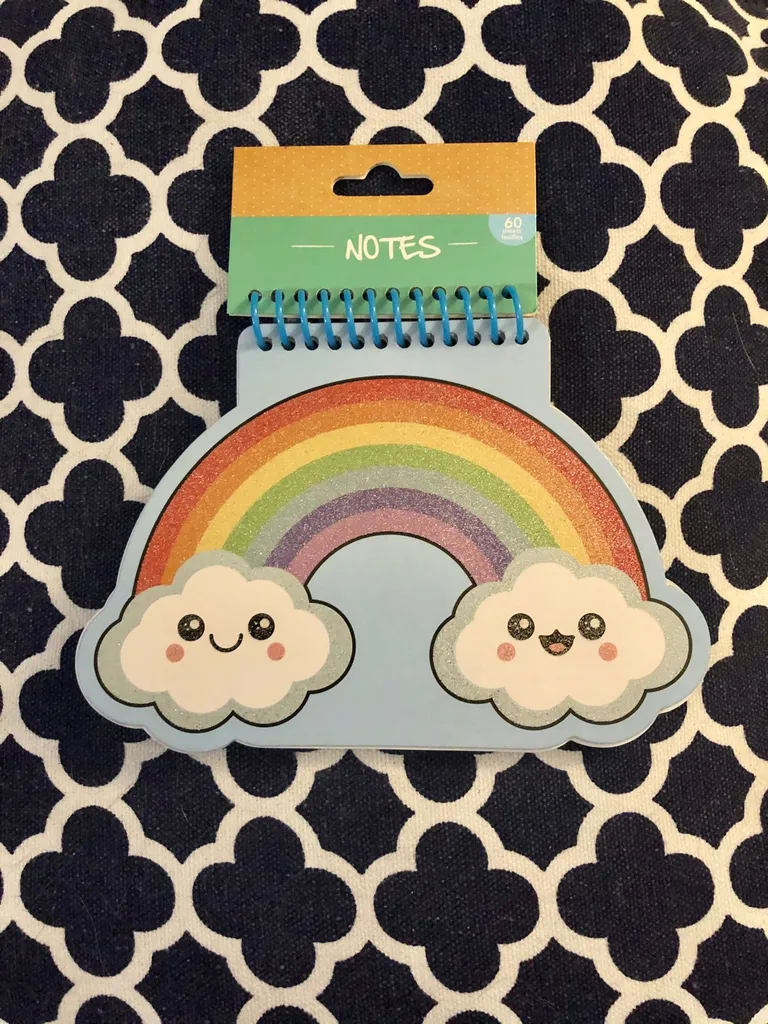 Sparkly Rainbow Notepad photo 1