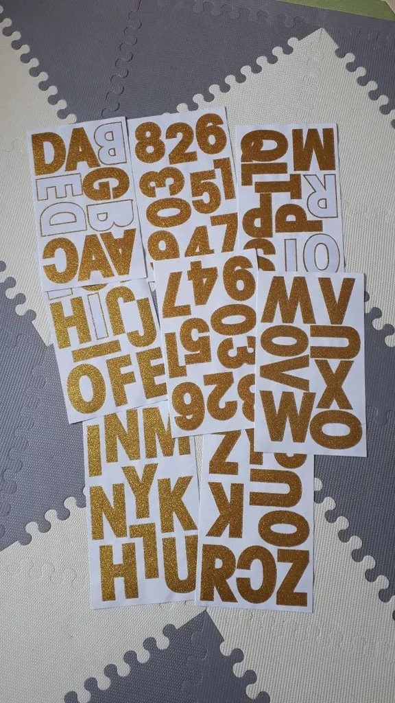 Alphabet And Number Glitter Stickers photo 1