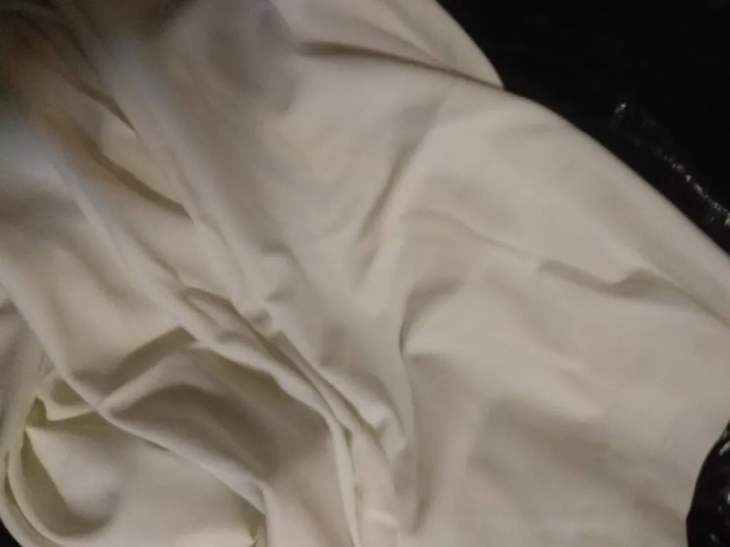 White Stretchy Polyester photo 1