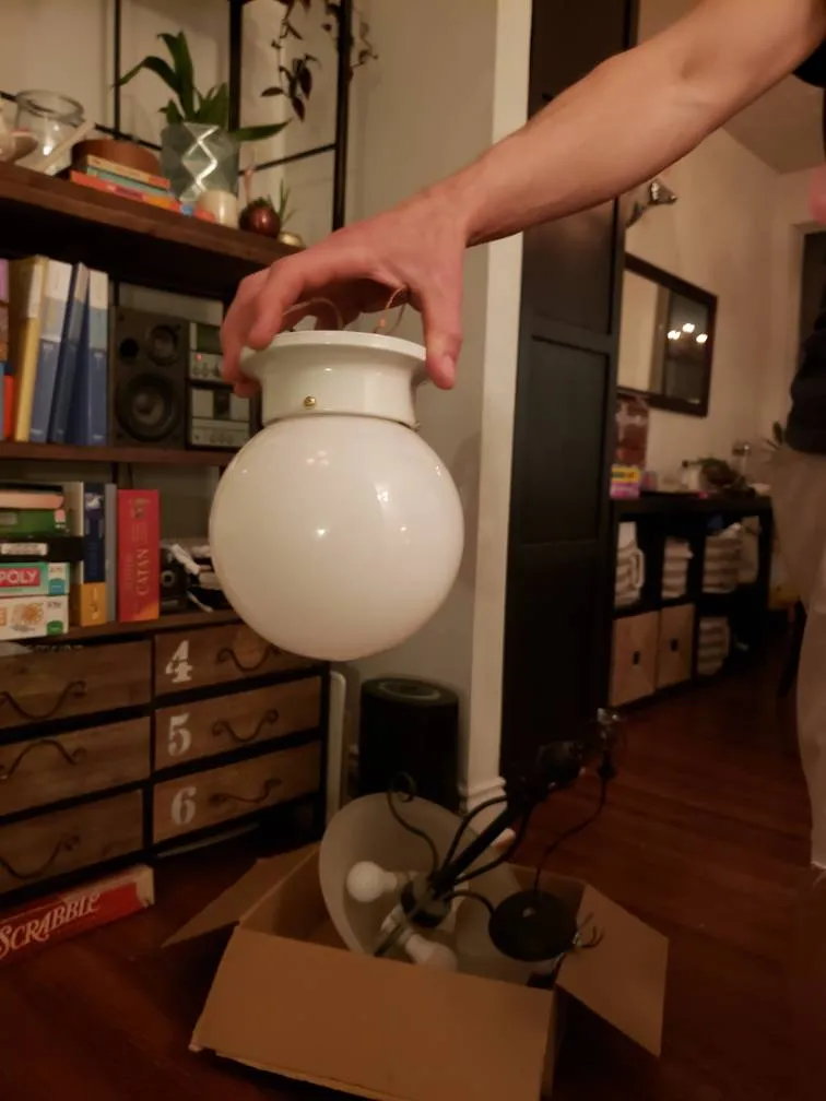 Ceiling Light White Sphere photo 1