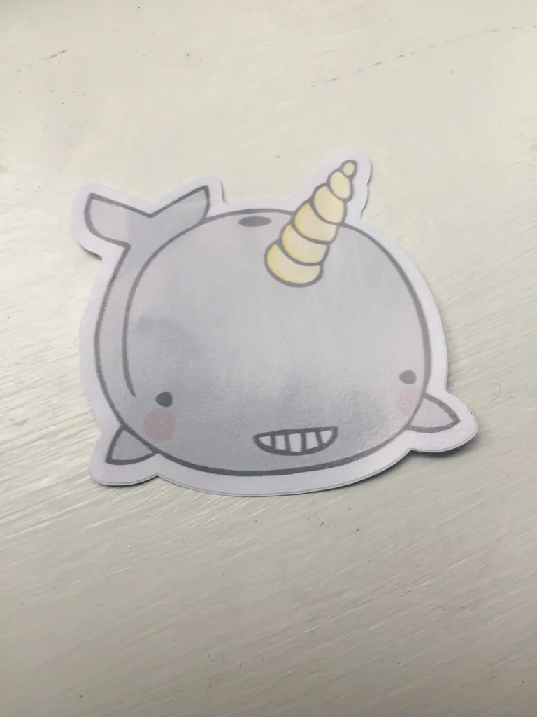Cute Crywolf Narwhal Sticker photo 1