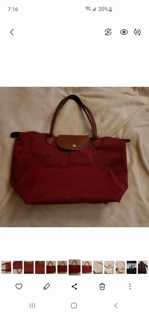 Dark Red Longchamp Bag photo 1
