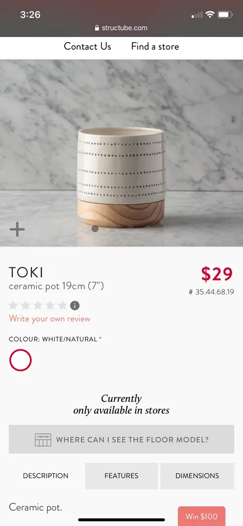 Brand New Structube Planter With Stand photo 1