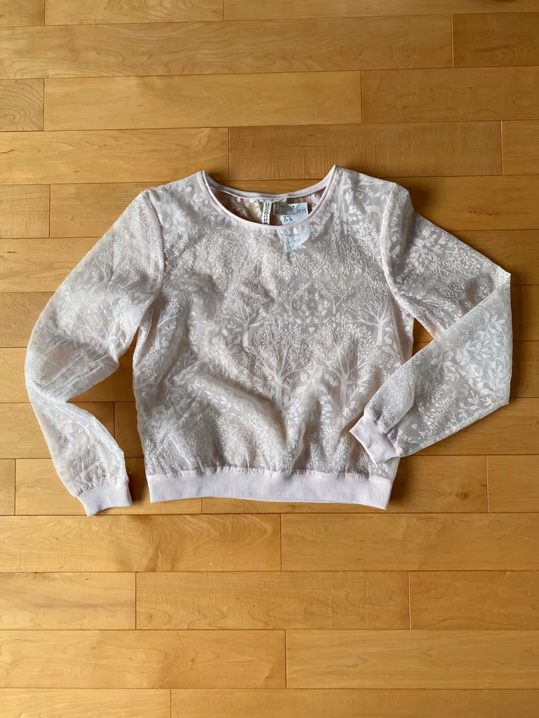 H&M Mesh Woodland Animal Top photo 1