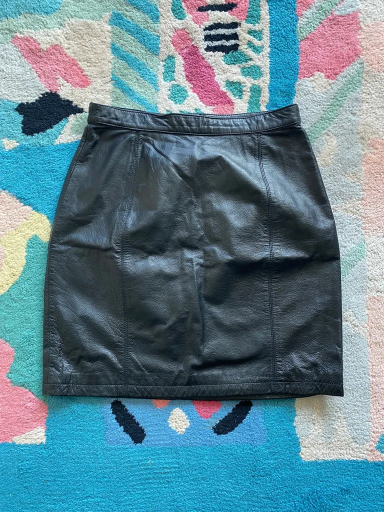 Vintage Black Leather Mini photo 1