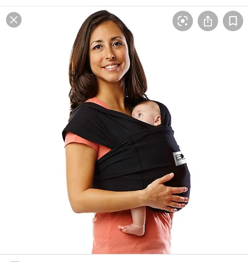 GUC Baby K’tan Wrap In Black Sz M photo 1
