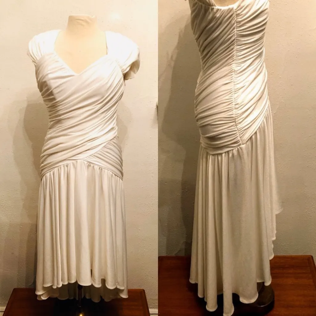 get  ready to Climax in this white poly ruched jersey white 1... photo 1