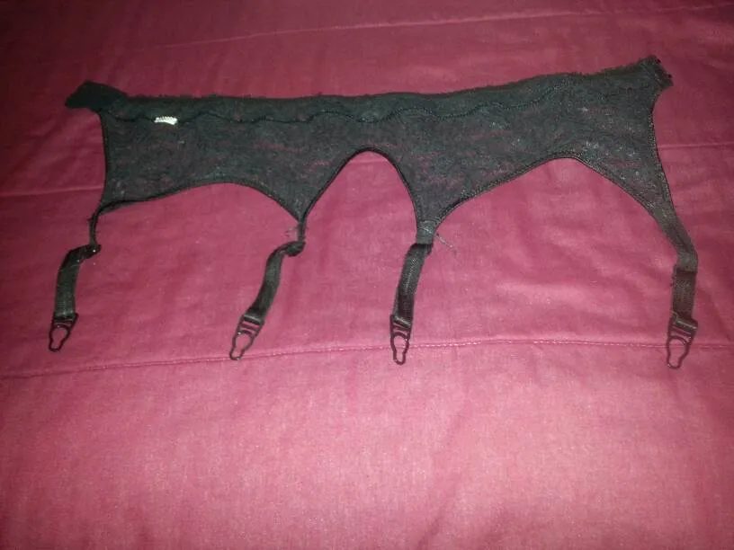 Black garter belt photo 1