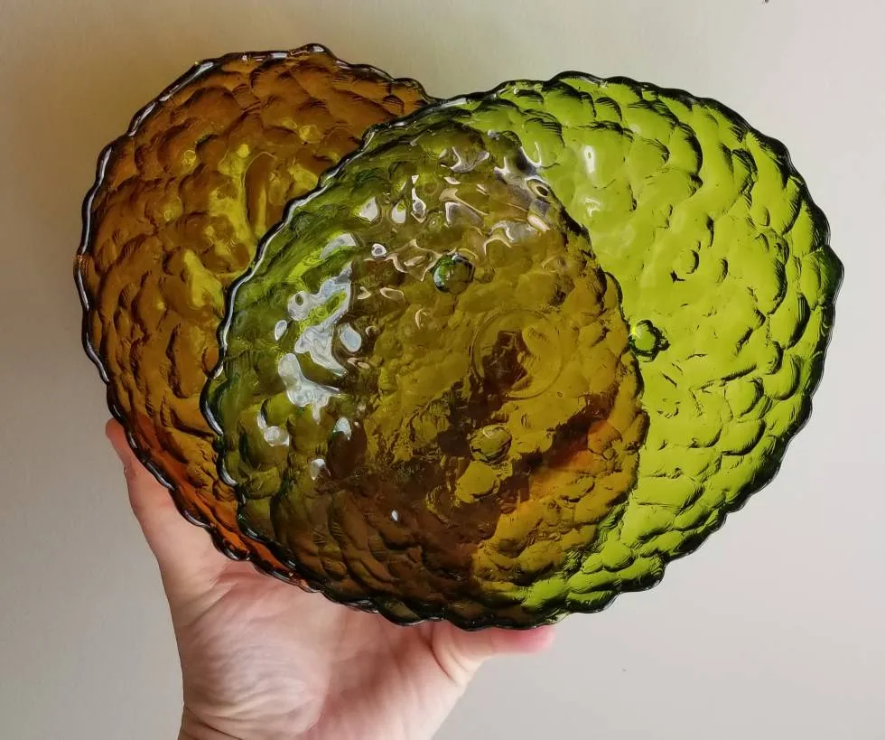 Set Of Vintage Bowls (Amber And Avocado) photo 1