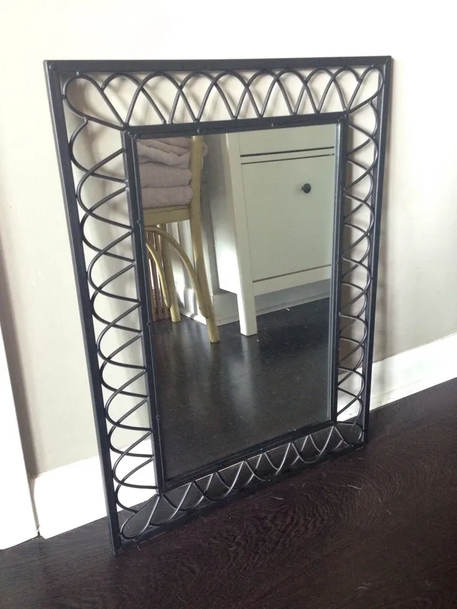 Wrought Iron Framed Mirror photo 1