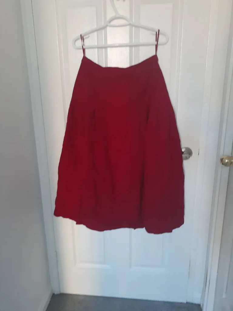 Pleated Red Skirt photo 1