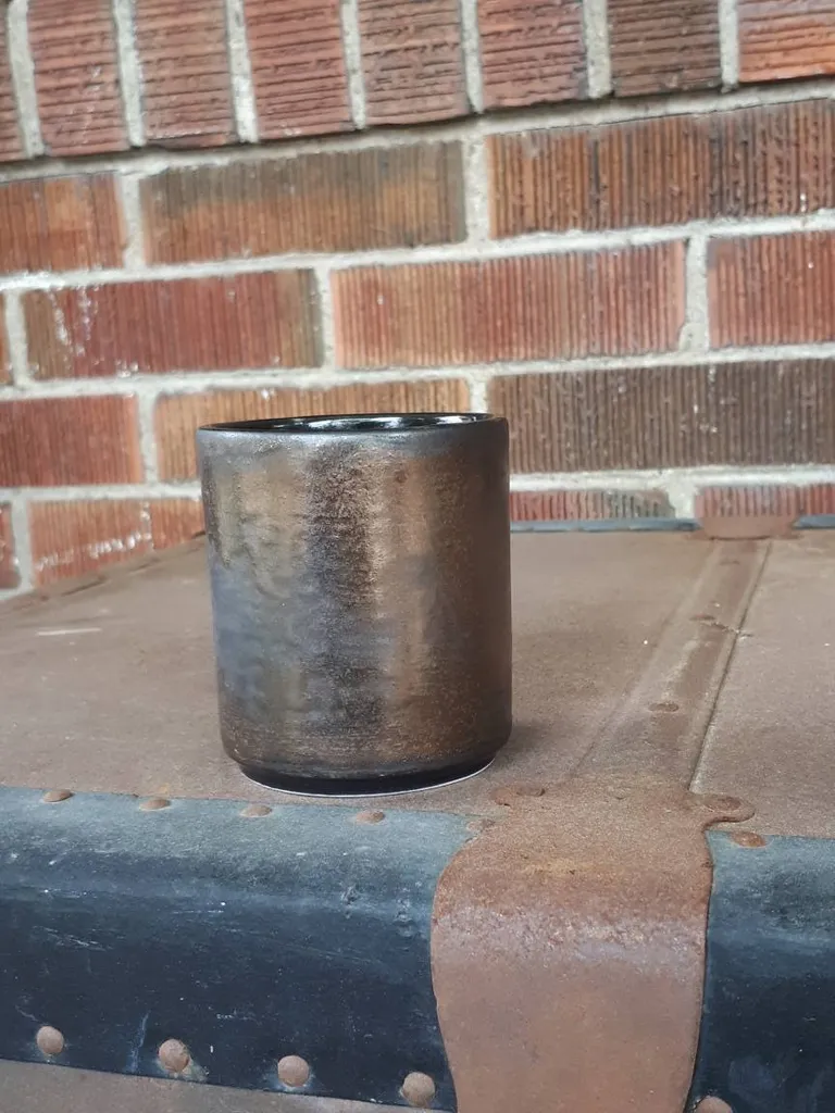 Bronze Metallic Pottery Cup photo 1