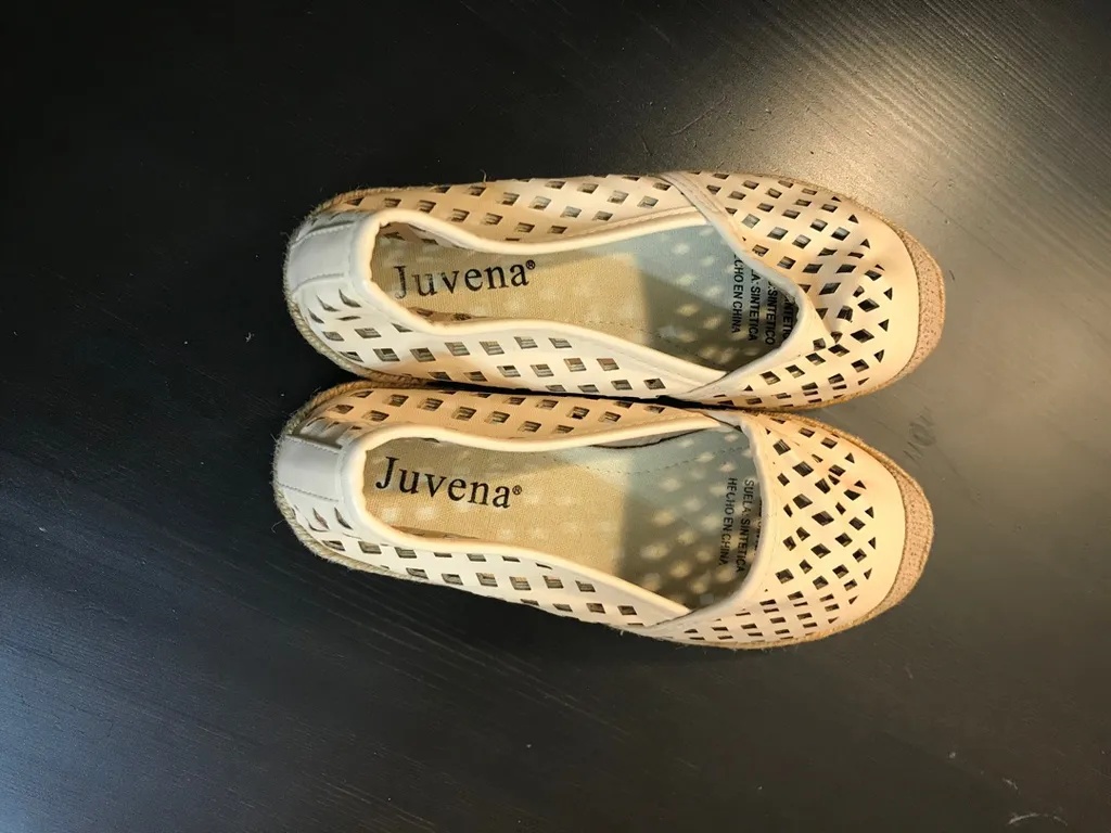 Beige Slip Ons photo 1