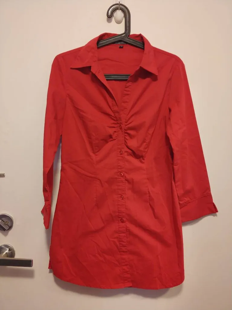 Red T-Shirt Dress photo 1