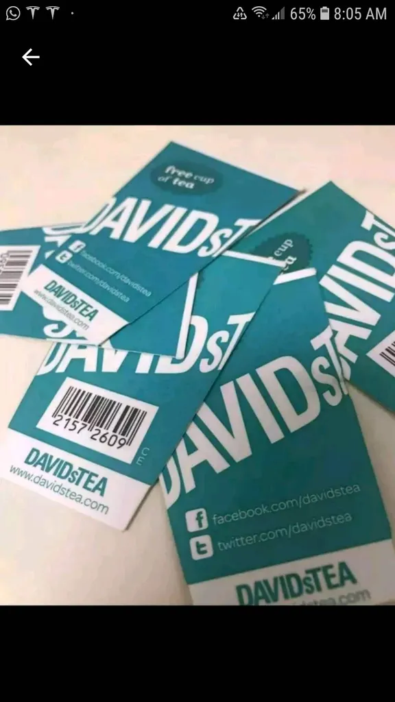Coupons for a cup of Davids Tea photo 1