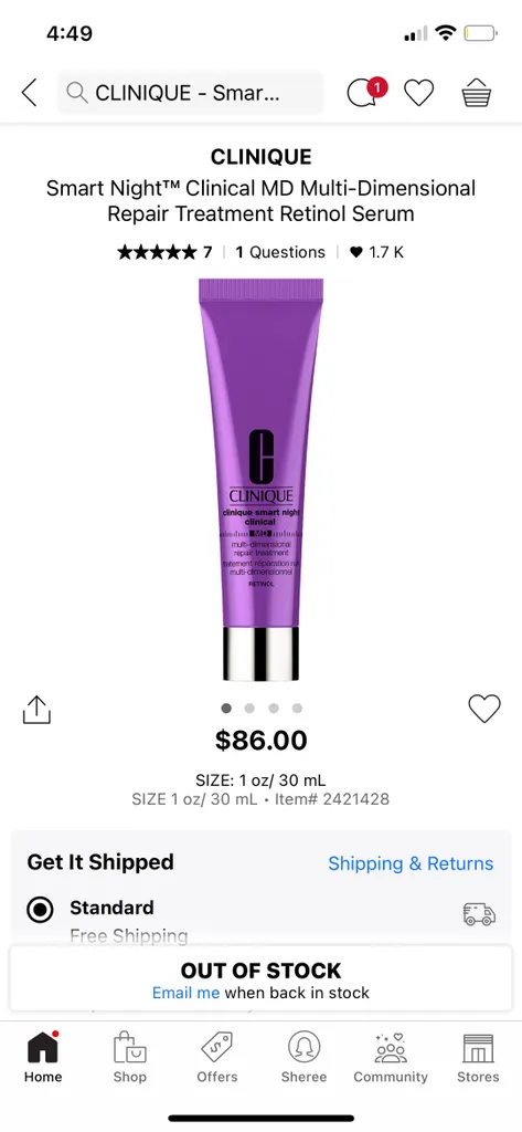 BNIB Clinique Smart Night Repair Treatment photo 1