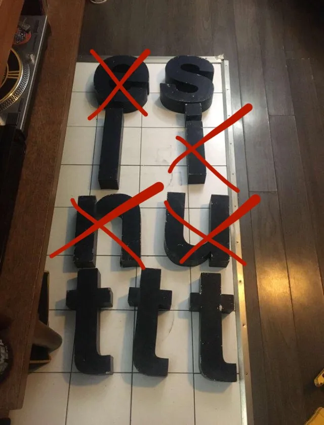 Vintage aluminum letters photo 1