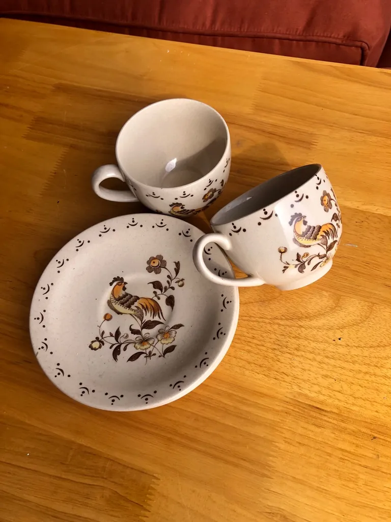 Rooster Teacup & Saucer Set photo 1
