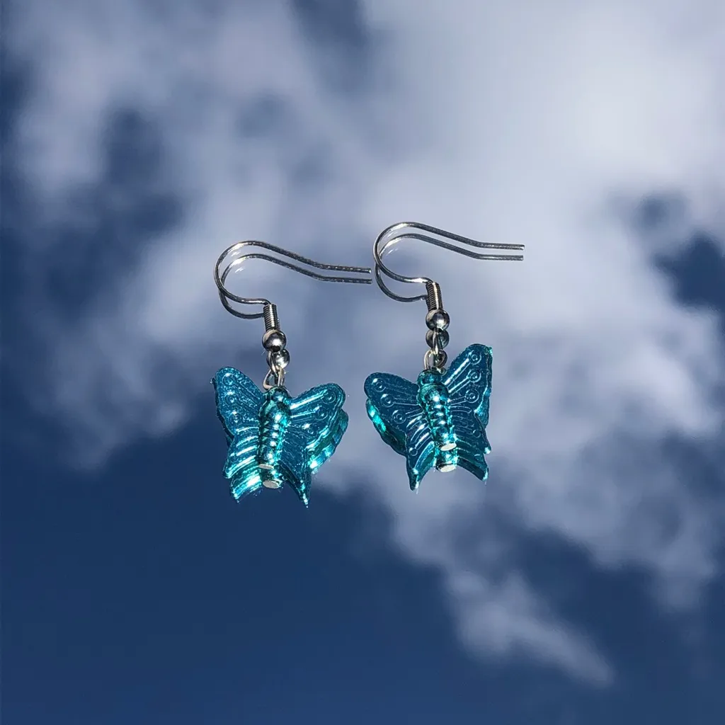 Blue Butterfly Earrings photo 1