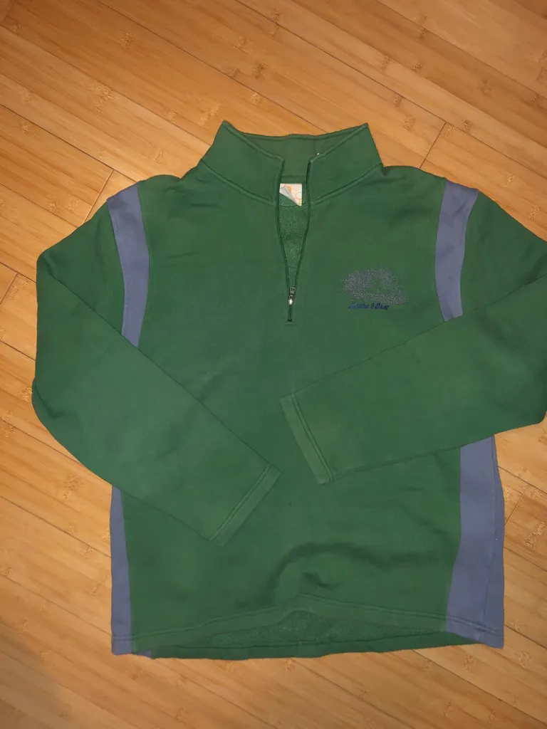 vintage green quarterzip fleece? sweater? photo 1