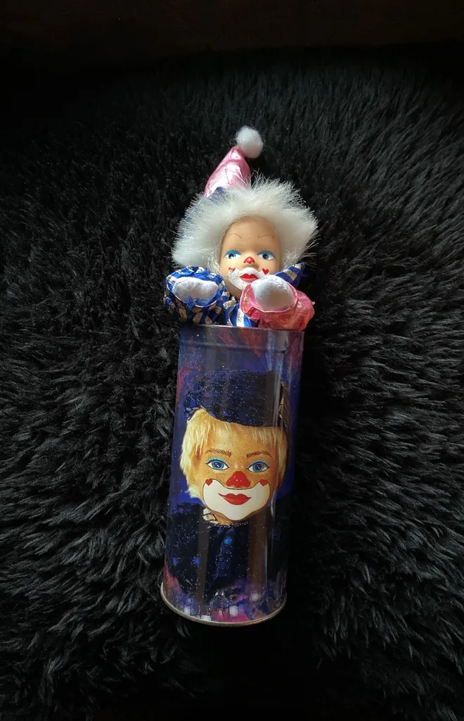 Creepy Vintage Clown In Can photo 1