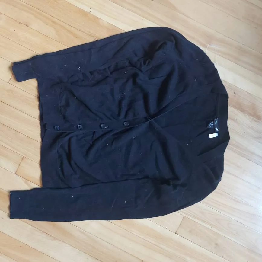 H&M Black Cardigan, Size M photo 1