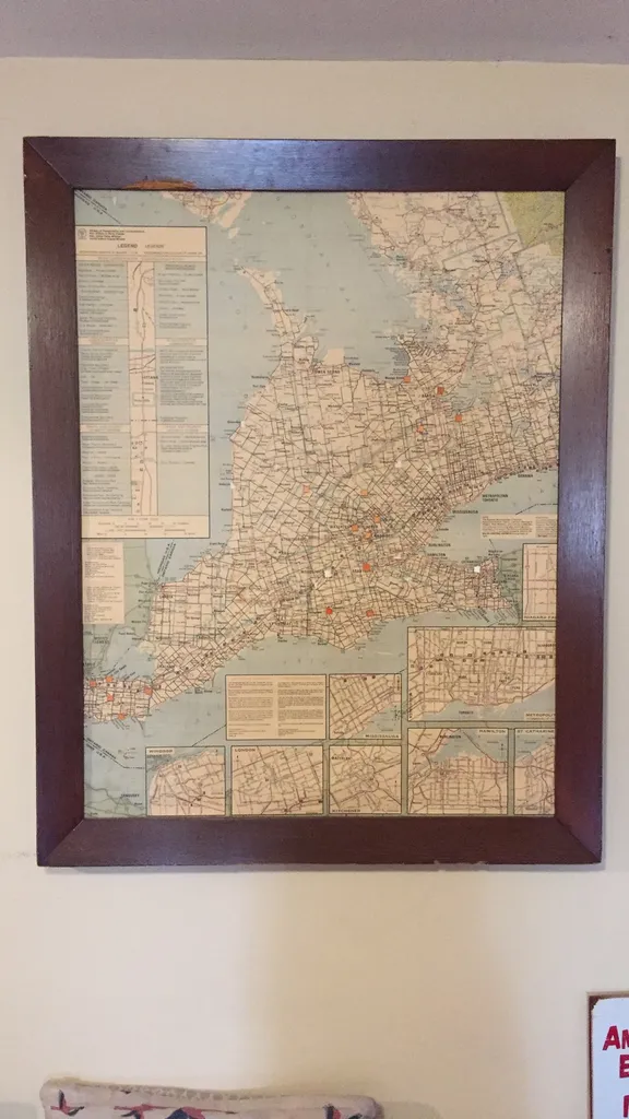 Framed Map of Southern Ontario photo 1