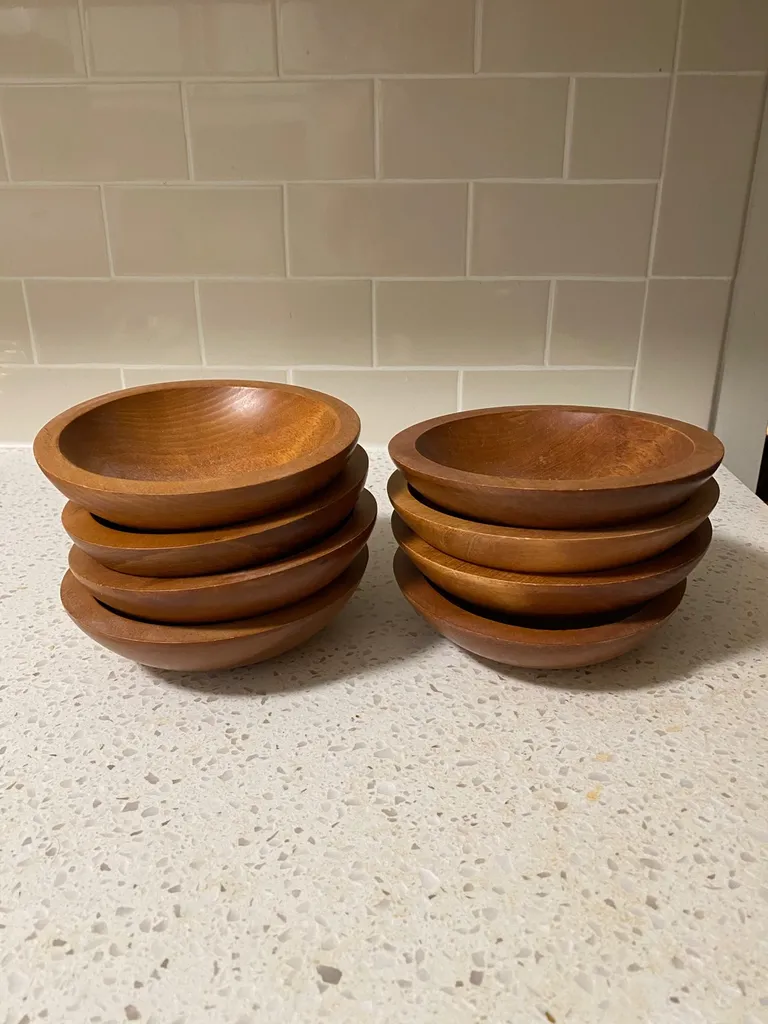 Vintage teak Bowls photo 1