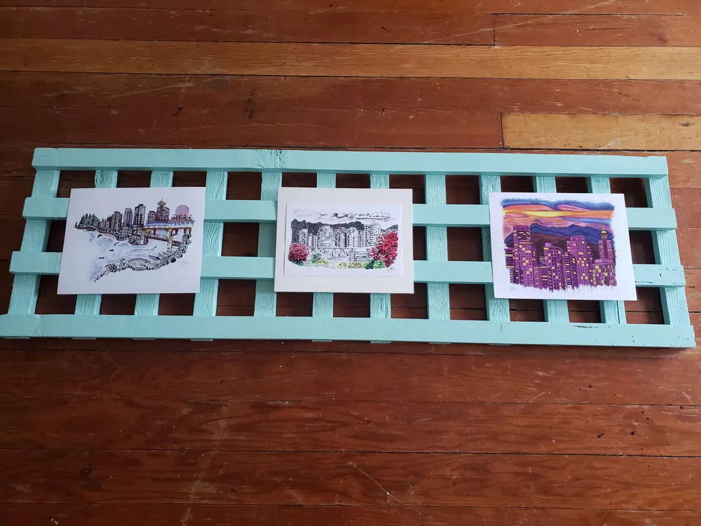 Local Vancouver art on upcycled frame photo 1