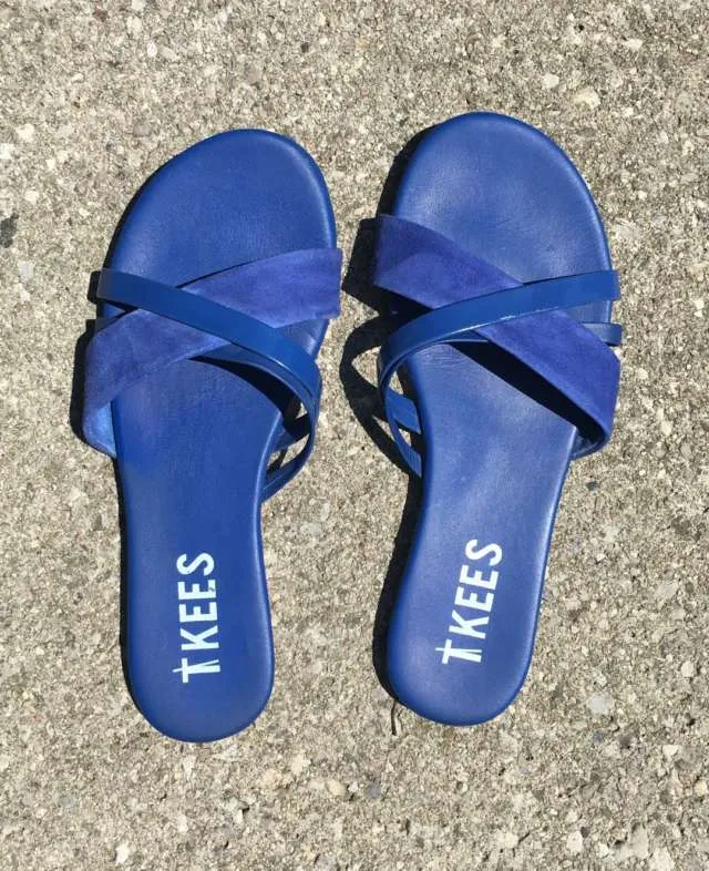 Tkees Special Edition Leather & Suede Slide Sandal photo 1