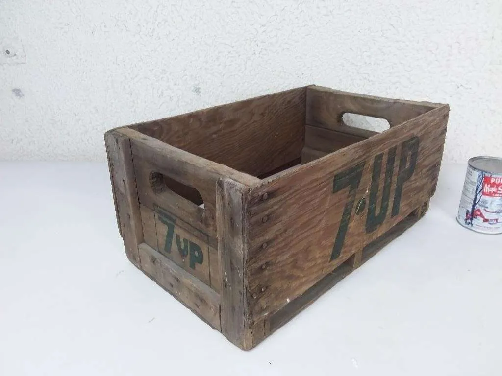 Vintage Wooden 7UP Crate photo 1