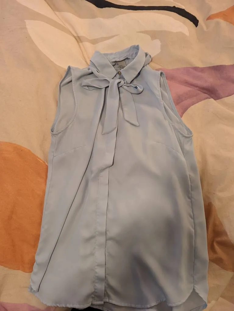 H&M Tie Neck Blouse photo 1
