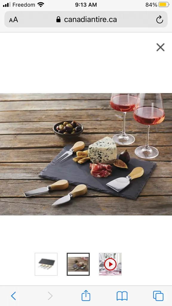 BNIB Slate Cheese Board Set photo 1