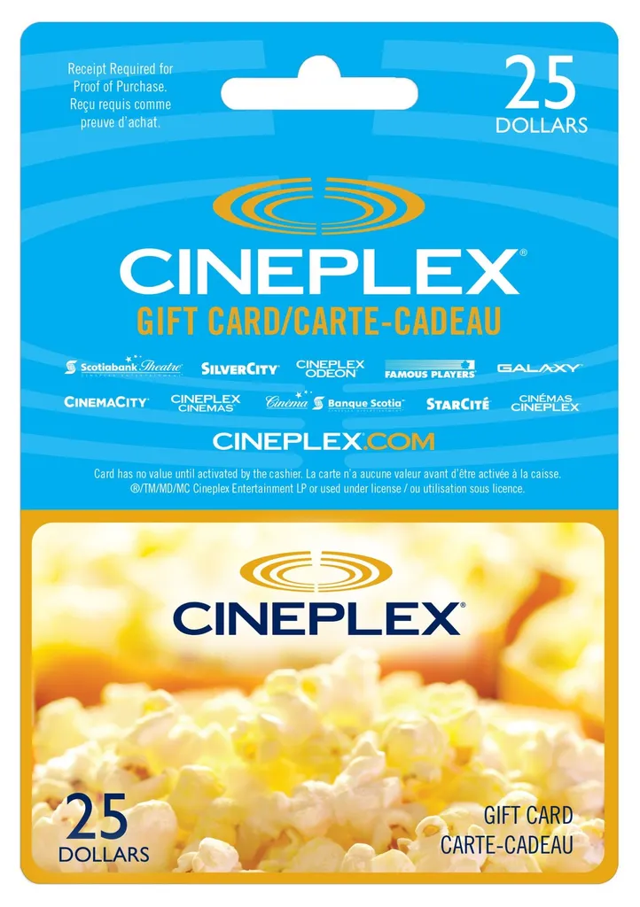Cineplex Gift Card 25$ photo 1