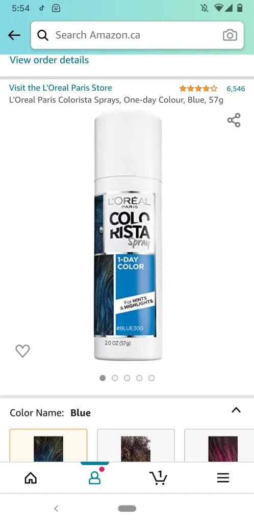 Blue Hair Spray Temporary photo 1