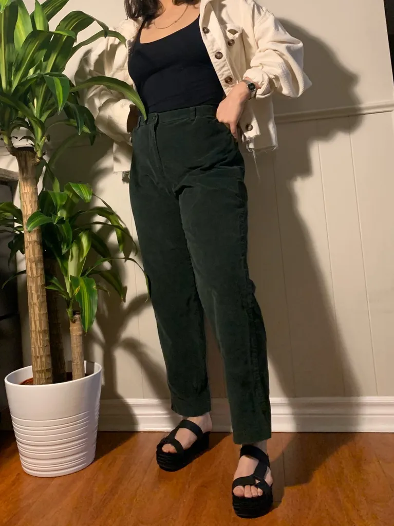 Green Corduroy Pants photo 1