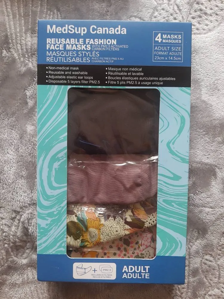 MedSup Canada 4x Adult Face Masks photo 1