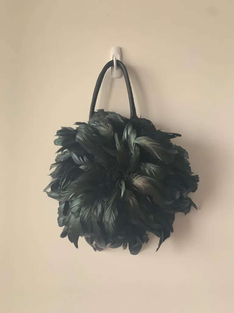 Vintage Feathered Handbag photo 1