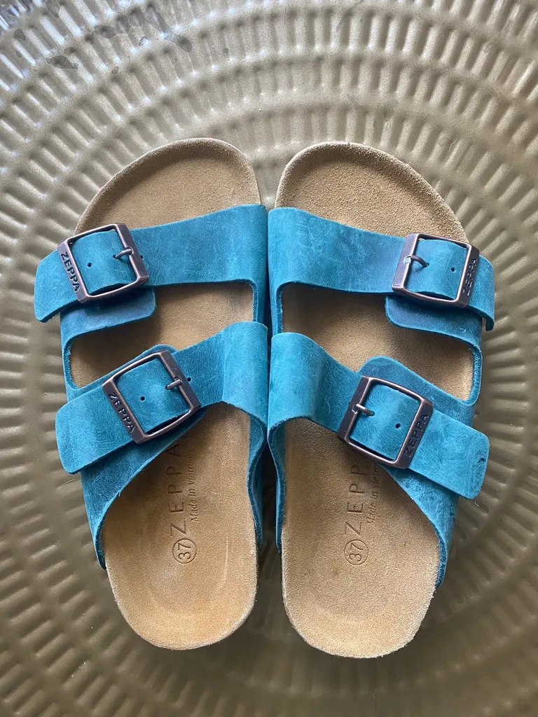 Green Leather Sandals photo 1