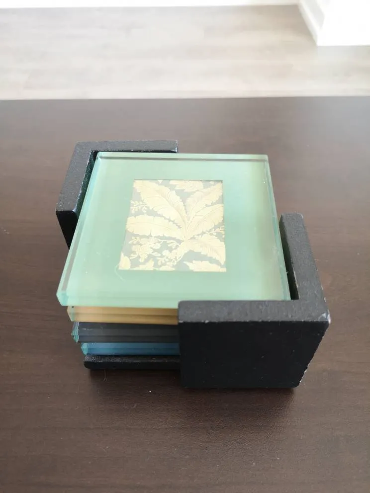 Glass Coasters Set photo 1