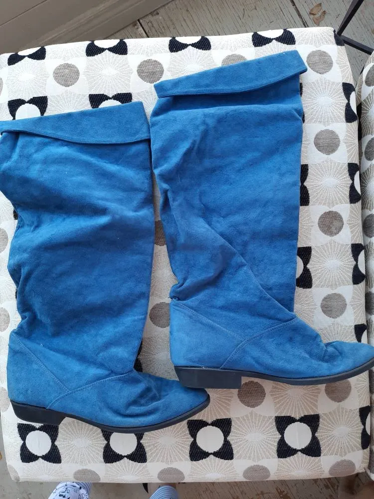 Size 10 Linda Lunstrom Suede Feeling Slouchy Boots photo 1
